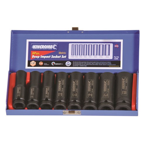 Deep Impact Socket Set 8 Piece 1/2" Drive - Metric