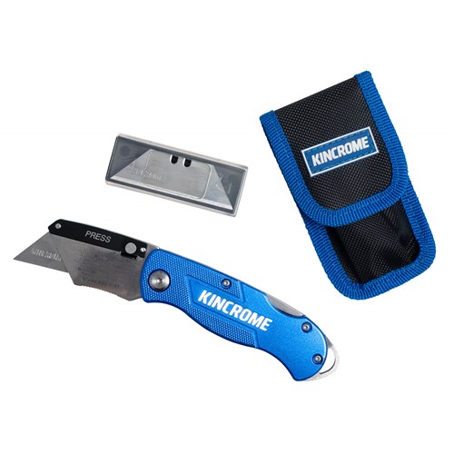 Heavy Duty Folding Utility Knife with Pouch