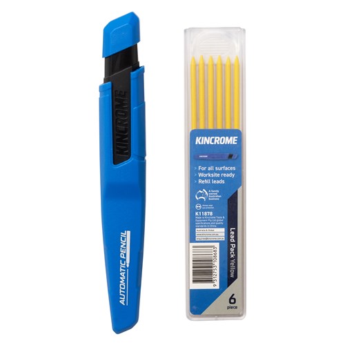 Automatic Mechanical Pencil and Yellow Refill Pack