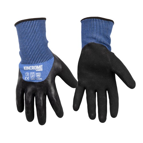 Cut-Resistant Sandy Latex Dipped Gloves - Medium