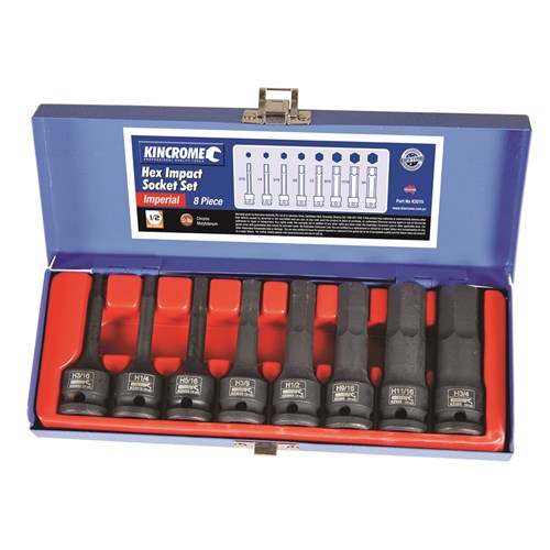 Hex Impact Socket Set 8 Piece 1/2" Drive