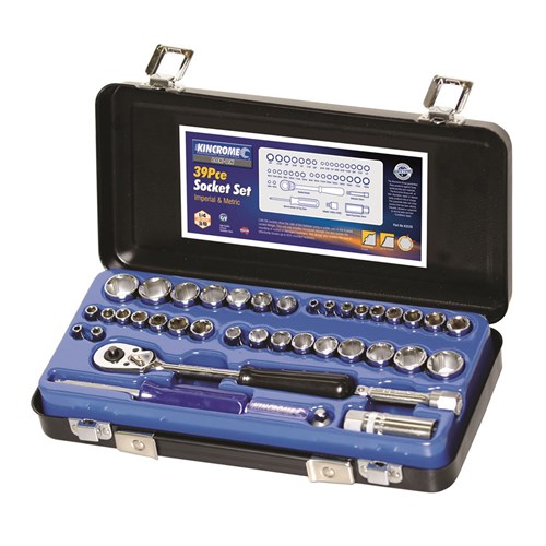 LOK-ON Socket Set 39 Piece 1/4" & 3/8" Drive