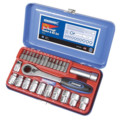 Go-Through' Socket & Bit Set 27 Piece Metric