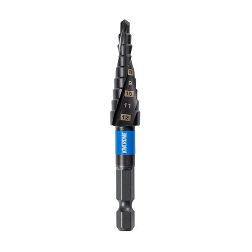 4-12mm Spiral Step Drill - 1/4" Hex