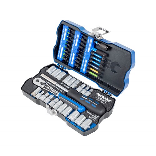 LOK-ON 1/4" Drive Socket & Bit Set 49 Piece Metric & Imperial 