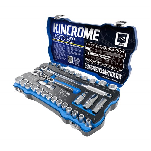 LOK-ON Socket Set 31 Piece 1/2" Drive - Metric & Imperial