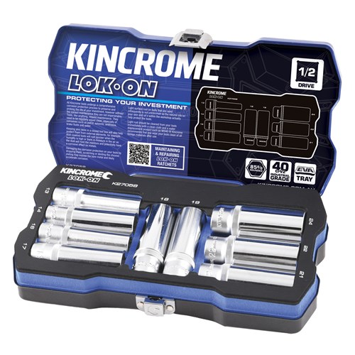 LOK-ON Socket Set 9 Piece 1/2" Drive - Metric