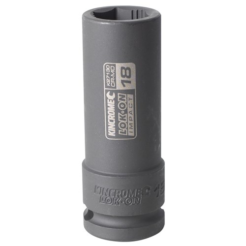 LOK-ON Deep Impact Socket 18mm 1/2" Drive