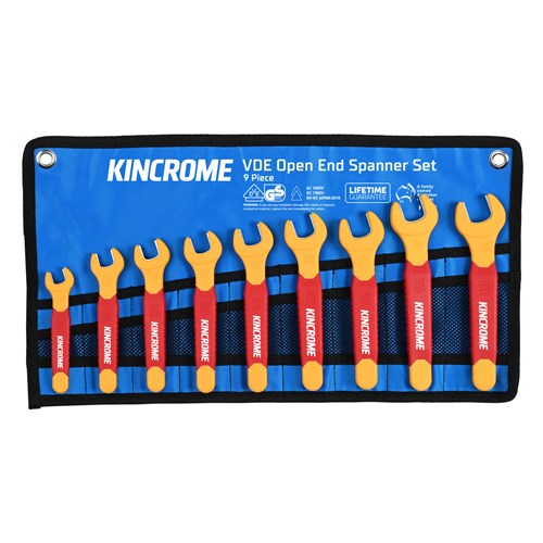 VDE Spanner Set Open End 9 Piece - Metric