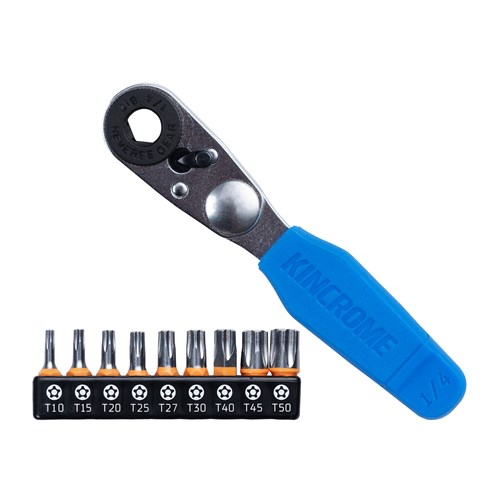 Mini Ratchet 5 Point Tamperproof TORX Bit Set 10 Piece 