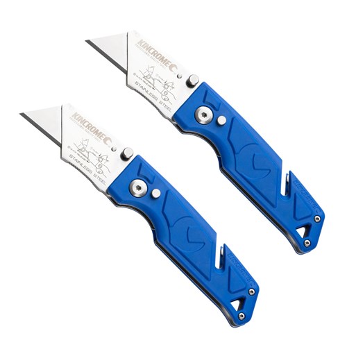 Plastic Folding Utility Knife 2 Piece