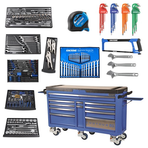 CONTOUR® Trolley Tool Kit 384 Piece 12 Drawer (60”)