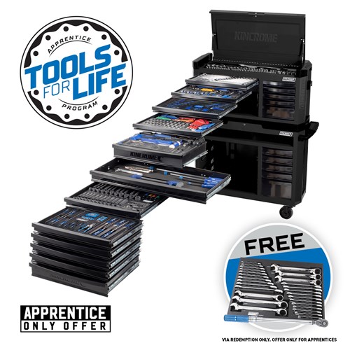 CONTOUR® Wide Workshop Tool Kit 551 Piece 22 Drawer 42" Black Series