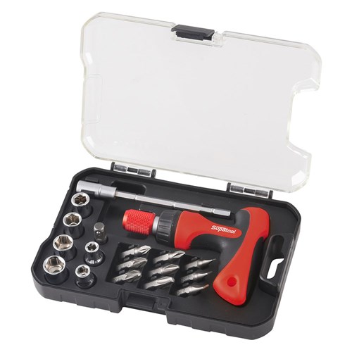 T-Handle Ratchet & Bit Set 18 Piece