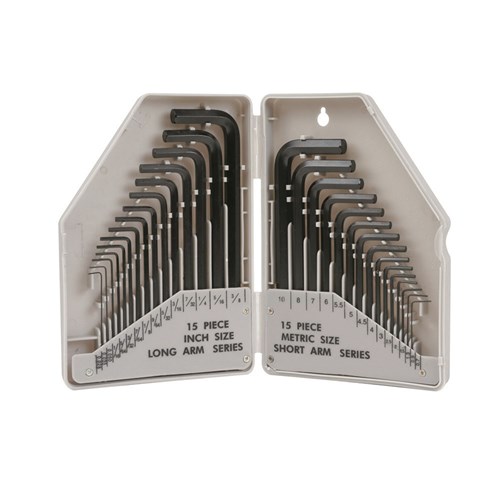 Hex Key Set 30 Piece Imperial & Metric