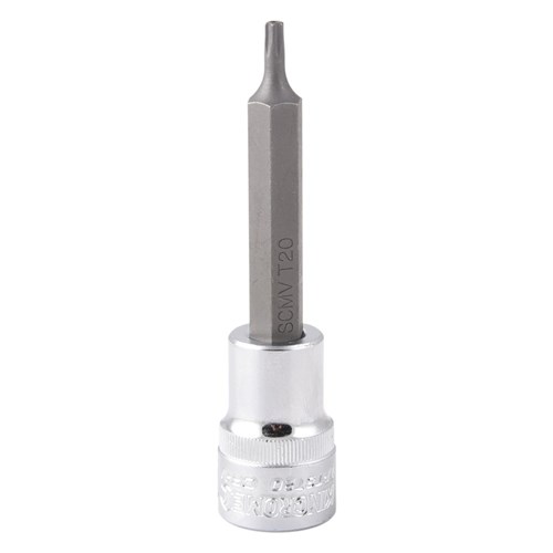 Tamperproof TORX Bit Socket T20 100mm 1/2" Drive
